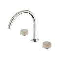 Nero Serenity Bath/Kitchen Tap Set Arc Spout with Rome Travertine Handle - Brushed Nickel - 24D019BN