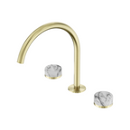 Nero Serenity Bath/Kitchen Tap Set Arc Spout with Arabescato Corchia Handle - Brushed Gold - 24D020BG