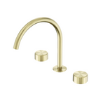 Nero Serenity Bath/Kitchen Tap Set Arc Spout with Metal Handle - Brushed Gold - 24D022BG
