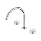 Nero Serenity Bath/Kitchen Tap Set Arc Spout with Metal Handle - Brushed Nickel - 24D022BN