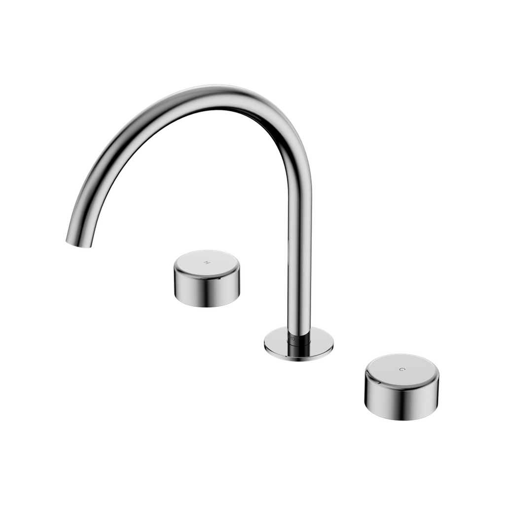 Nero Serenity Bath/Kitchen Tap Set Arc Spout with Metal Handle - Chrome - 24D022CH