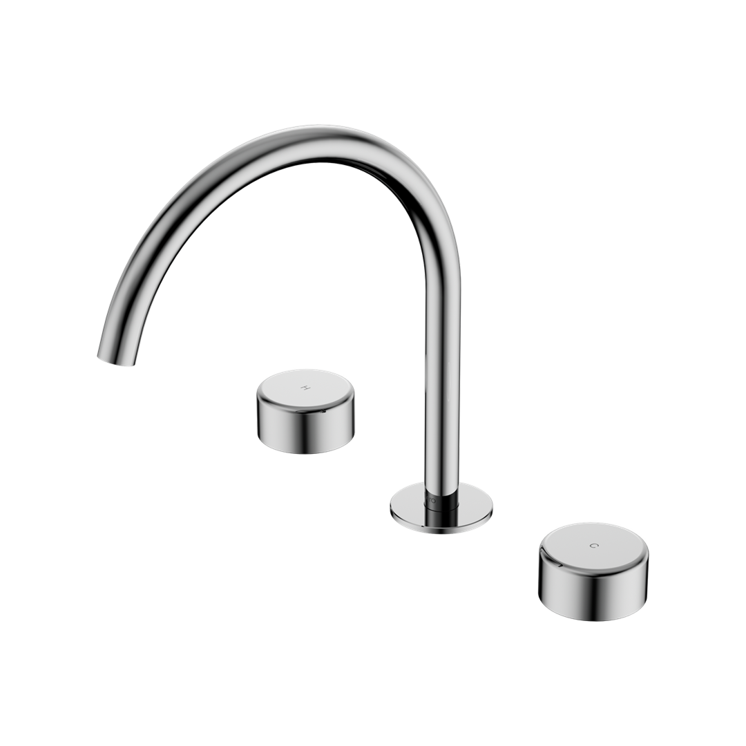 Nero Serenity Bath/Kitchen Tap Set Arc Spout with Metal Handle - Chrome - 24D022CH