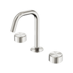 Nero Serenity Basin Tap Set Edge Spout with Metal Handle - Brushed Nickel - 24D028BN