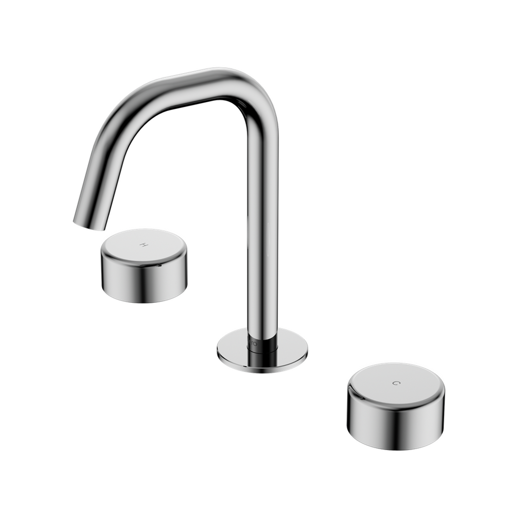 Nero Serenity Basin Tap Set Edge Spout with Metal Handle - Chrome - 24D028CH