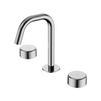 Nero Serenity Basin Tap Set Edge Spout with Metal Handle - Chrome - 24D028CH