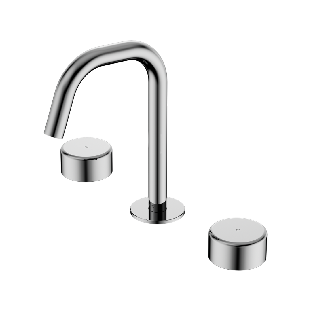 Nero Serenity Basin Tap Set Edge Spout with Metal Handle - Chrome - 24D028CH