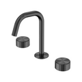 Nero Serenity Basin Tap Set Edge Spout with Metal Handle - Gun Metal - 24D028GM