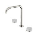 Nero Serenity Bath/Kitchen Tap Set Edge Spout with Carrara Handle - Brushed Nickel - 24D029BN