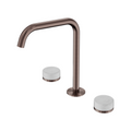 Nero Serenity Bath/Kitchen Tap Set Edge Spout with Carrara Handle - Brushed Bronze - 24D029BZ