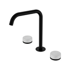 Nero Serenity Bath/Kitchen Tap Set Edge Spout with Carrara Handle - Matte Black - 24D029MB
