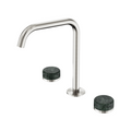Nero Serenity Bath/Kitchen Tap Set Edge Spout with Verde Alpi Handle - Brushed Nickel - 24D030BN