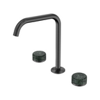 Nero Serenity Bath/Kitchen Tap Set Edge Spout with Verde Alpi Handle - Gun Metal - 24D030GM