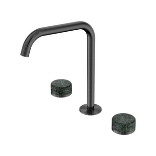 Nero Serenity Bath/Kitchen Tap Set Edge Spout with Verde Alpi Handle - Gun Metal - 24D030GM