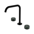 Nero Serenity Bath/Kitchen Tap Set Edge Spout with Verde Alpi Handle - Matte Black - 24D030MB