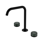 Nero Serenity Bath/Kitchen Tap Set Edge Spout with Verde Alpi Handle - Matte Black - 24D030MB