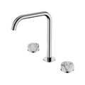 Nero Serenity Bath/Kitchen Tap Set Edge Spout with Arabescato Corchia Handle - Chrome - 24D032CH