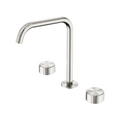 Nero Serenity Bath/Kitchen Tap Set Edge Spout with Handle - LF Brushed Nickel - 24D034BN