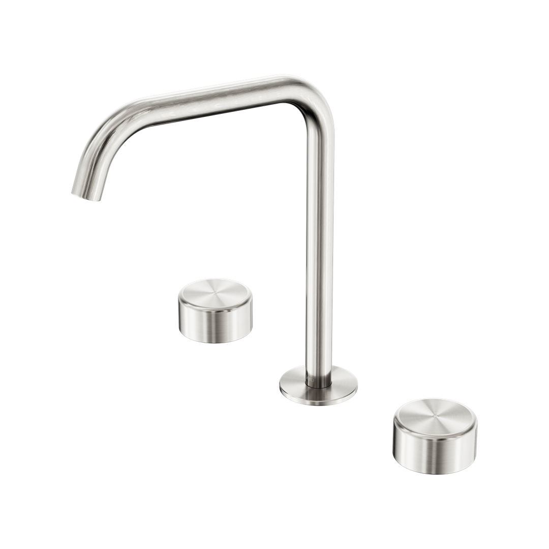 Nero Serenity Bath/Kitchen Tap Set Edge Spout with Handle - LF Brushed Nickel - 24D034BN