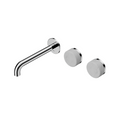 Nero Serenity 220mm Wall Basin Set Offset Spout with Carrara Handle - LF Chrome - 24D065CH