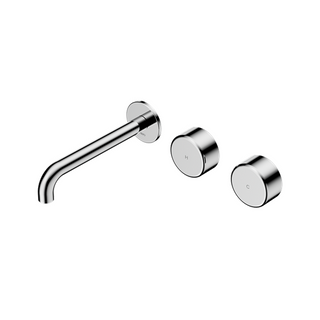 Nero Serenity 220mm Wall Basin Set Offset Spout with Metal Handle - LF Chrome - 24D070CH