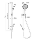 Nero Serenity Rail Shower - Brushed Bronze - 24D072BZ