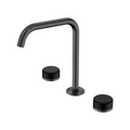 Nero Serenity Bath/Kitchen Tap Set Edge Spout with Marquina Black Handle - Gun Metal - 24D120GM