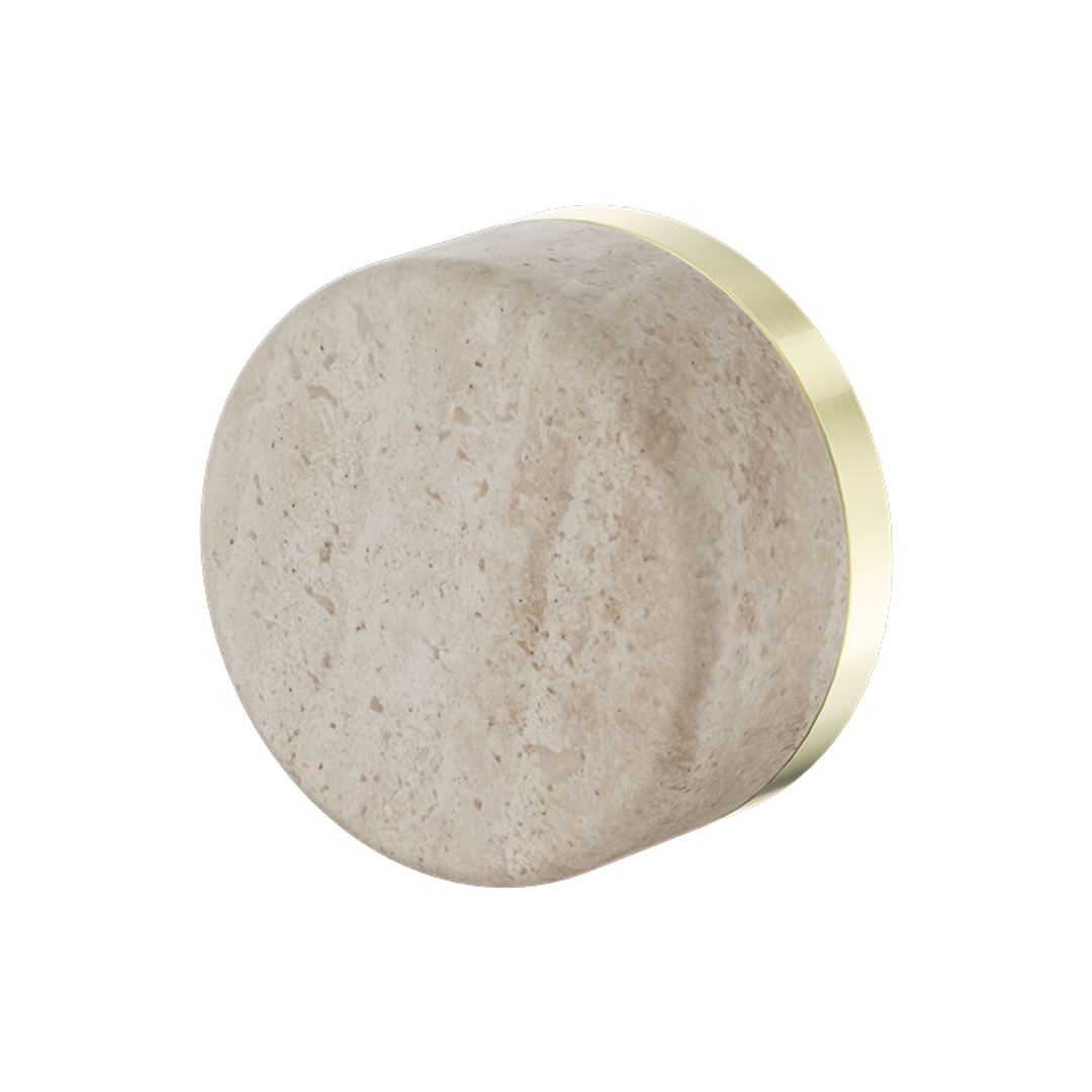 Nero Serenity Progressive Shower Mixer with Rome Travertine Handle (Includes In-Wall Body) - LF Brushed Gold - 24E003BG