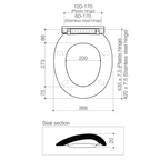 Caroma Caravelle Soft Close Toilet Seat ST/ST with GermGard - 254001W