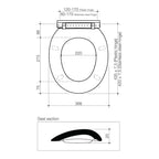 Caroma Caravelle Seat Normal Close White Specification