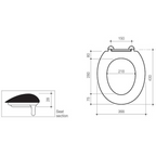Caroma Caravelle Care Single Flap Toilet Seat with GermGard - White 254007W