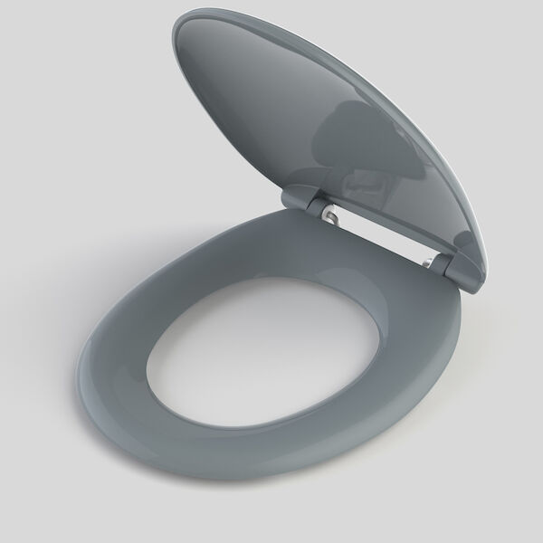 Caroma Care Double Flap Toilet Seat with GermGard - Anthracite Grey 254008AG