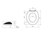 Caroma Care Double Flap Toilet Seat with GermGard - Anthracite Grey 254008AG