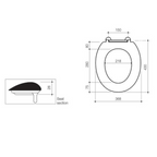 Caroma Caravelle Care Double Flap Toilet Seat with GermGard - Sorrento Blue 254008SB
