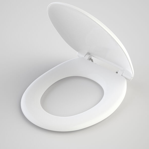 Caroma Caravelle Care Double Flap Toilet Seat with GermGard - White 254008W