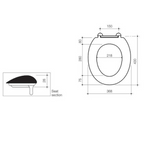 Caroma Caravelle Care Double Flap Toilet Seat with GermGard - White 254008W