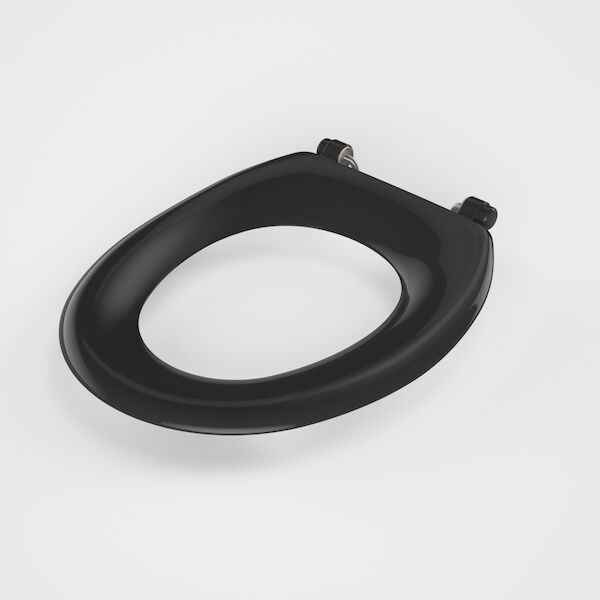Caroma Caravelle Commercial Seat Single Flap GermGard - Black 254017B