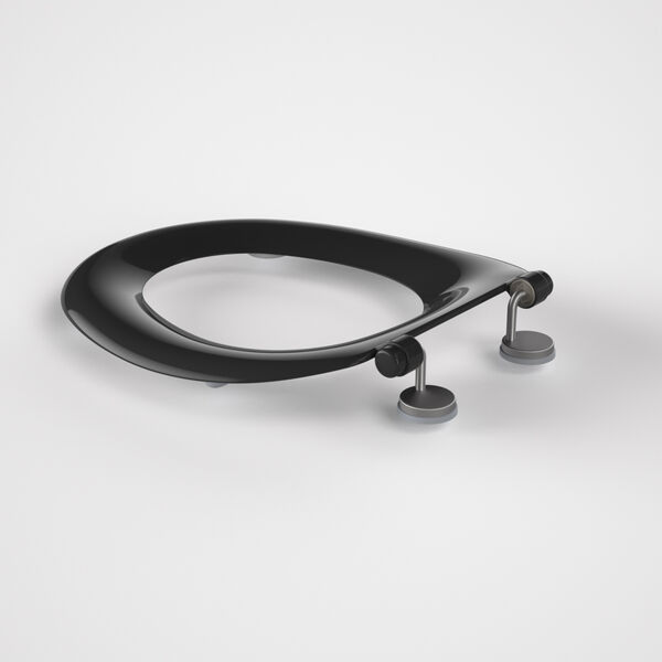 Caroma Caravelle Commercial Seat Single Flap GermGard - Black 254017B