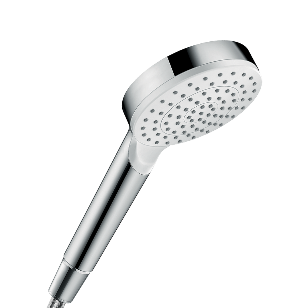Hansgrohe Crometta 100 1Jet EcoSmart+ Hand Shower - White & Chrome - 26334400