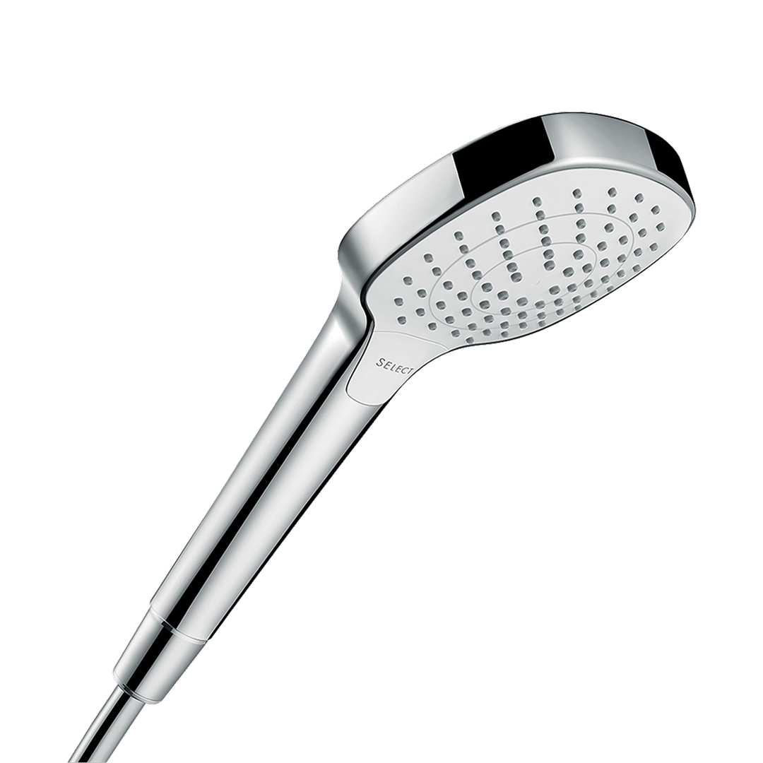 Hansgrohe Croma Select E 110 Hand Shower Vario EcoSmart - White & Chrome - 26813400