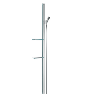 Hansgrohe Unica Shower Bar E150cm w/Isiflex 160cm Shower Hose & Shelves - 27645000
