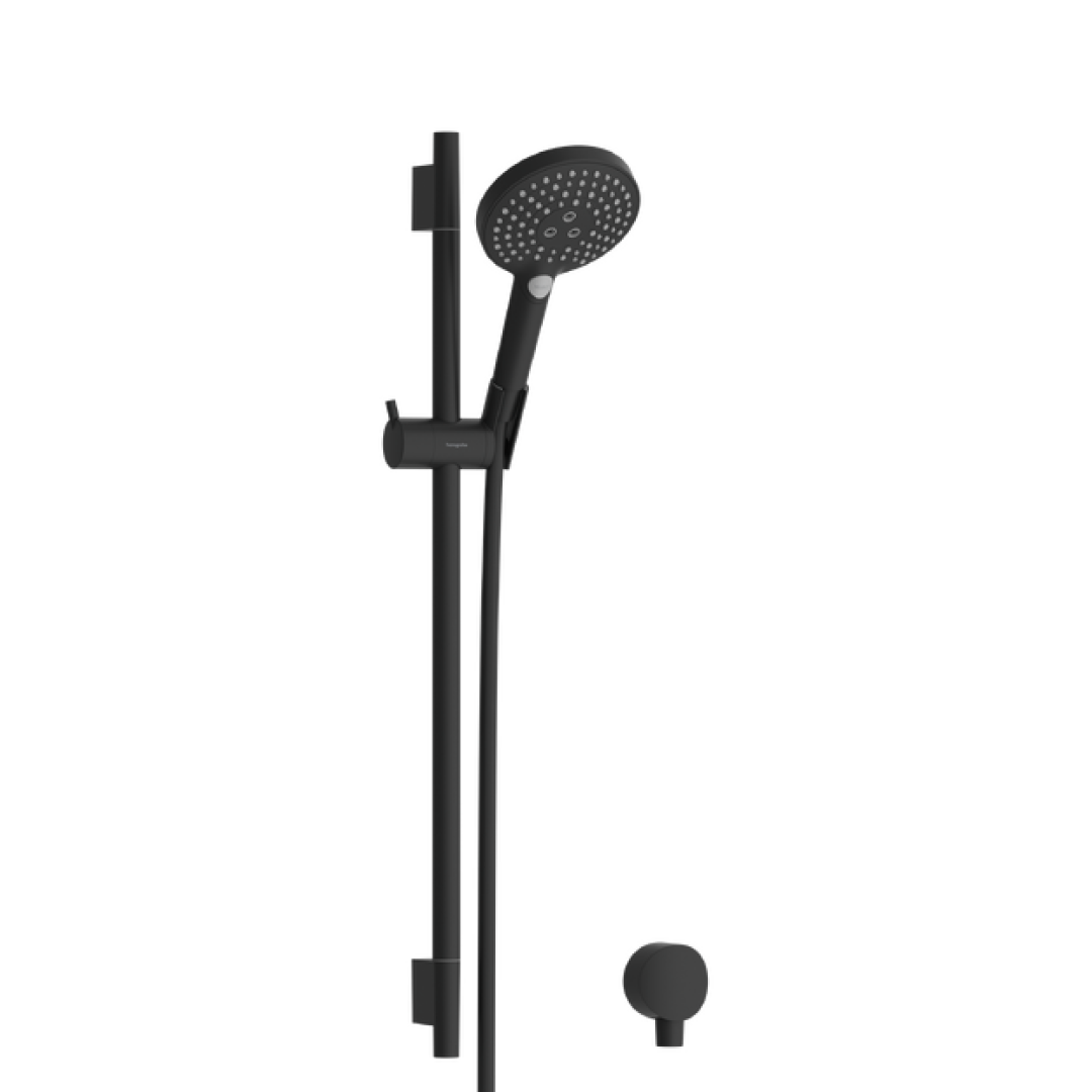 Hansgrohe Raindance Select S Rail Shower 120 3jet PowderRain Set 65cm - Matt Black 27654673