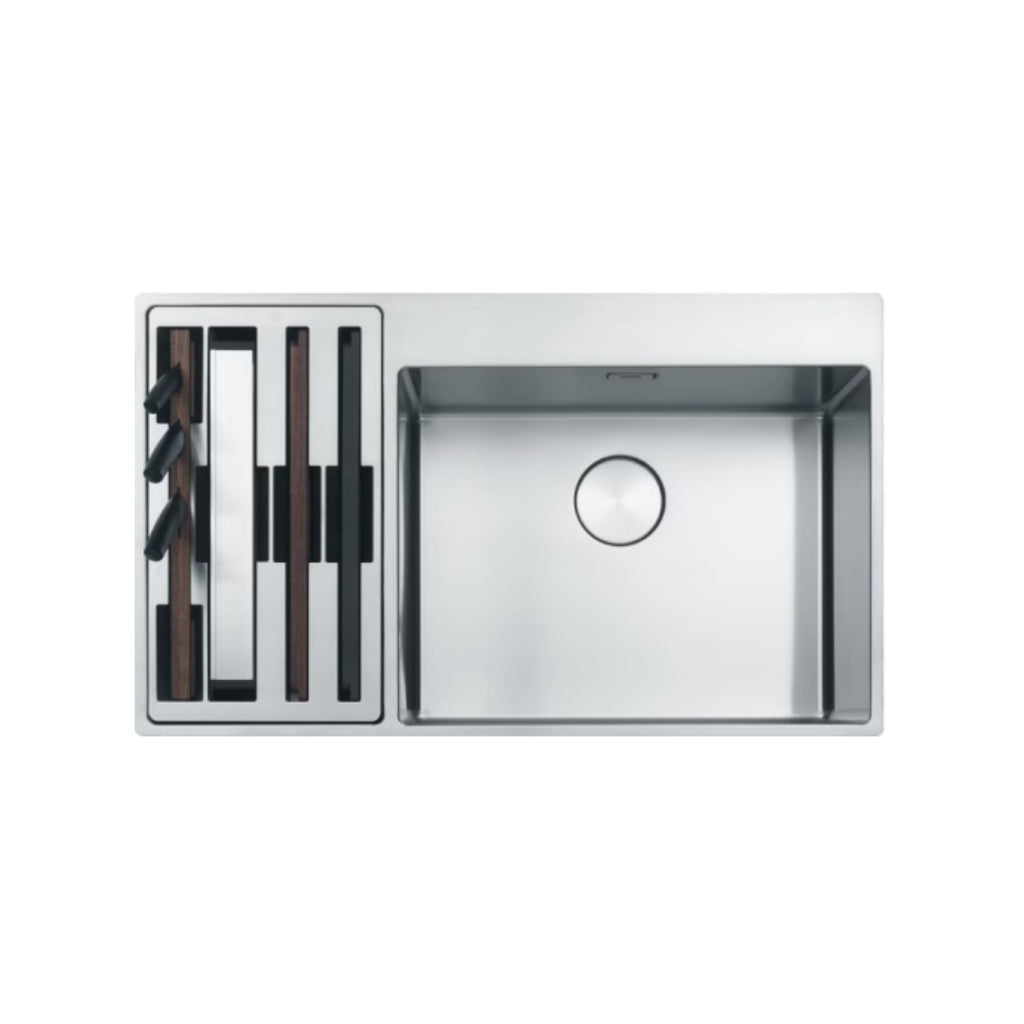 Franke Mythos Box Centre 1 & 3/4 Bowl Sink HOF Kit - BWX220-54/27 SBL - BWX22054/27SBL