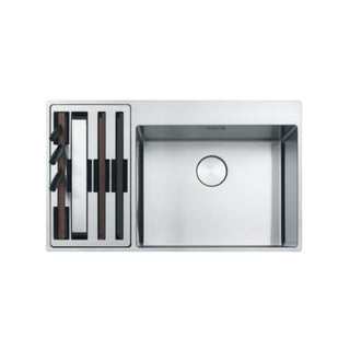Franke Mythos Box Centre 1 & 3/4 Bowl Sink HOF Kit - BWX220-54/27 SBL - BWX22054/27SBL