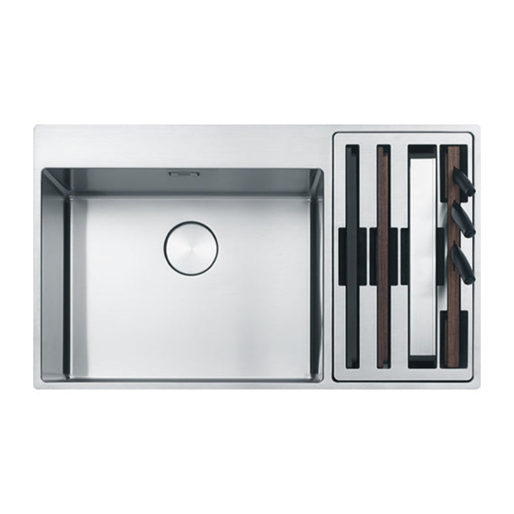 Franke Mythos Box Centre 1 & 1/2 Bowl Sink HOF Kit - BWX220-54/27 SBR - BWX22054/27SBR