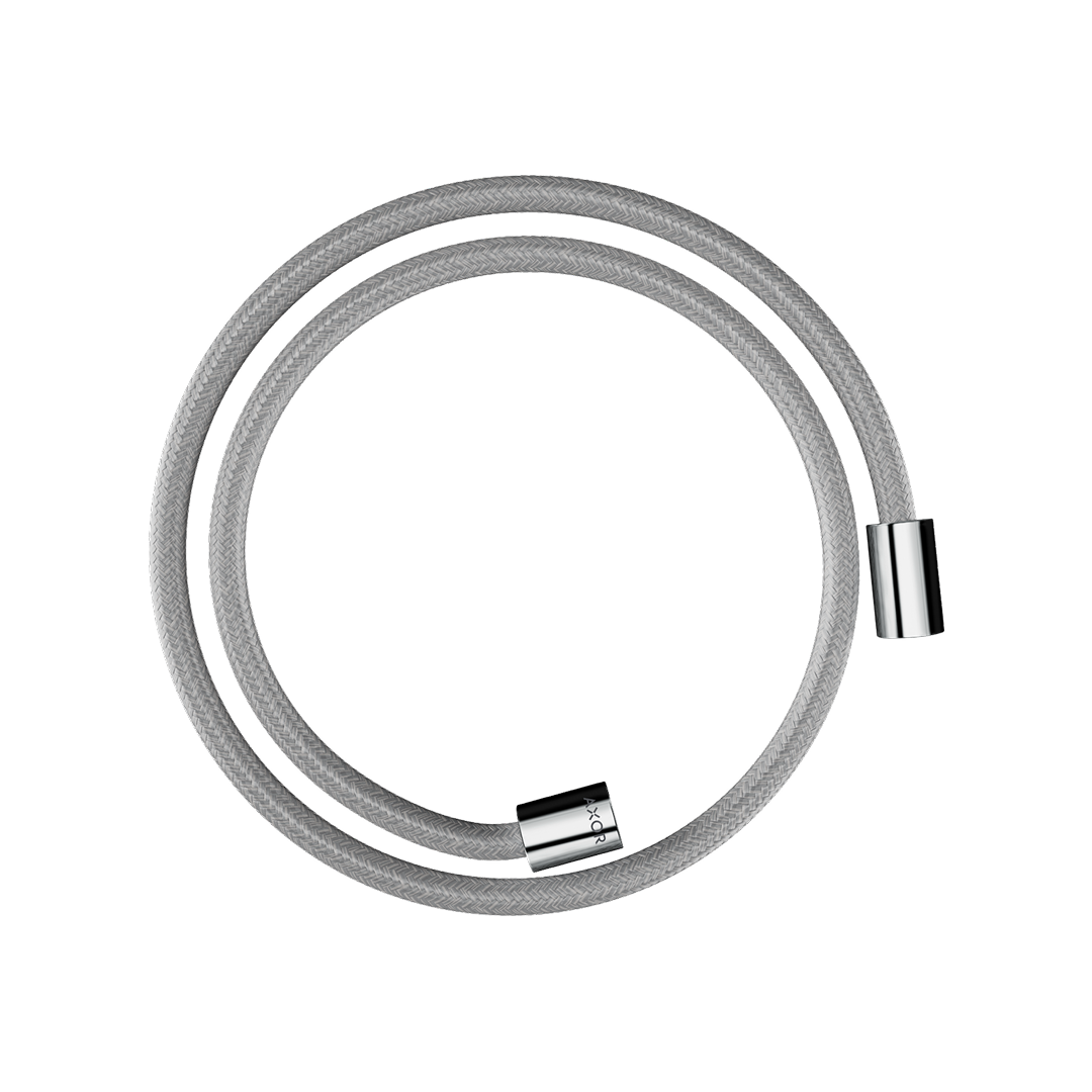 Axor 1.25m Textile Shower Hose with Cylindrical Nuts - Chrome 28228000