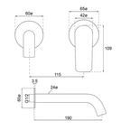Villeroy & Boch O.Novo Style S Wall Mounted Basin Mixer Set (Includes In-Wall Body) - LF Chrome - 2994561B + 8733500