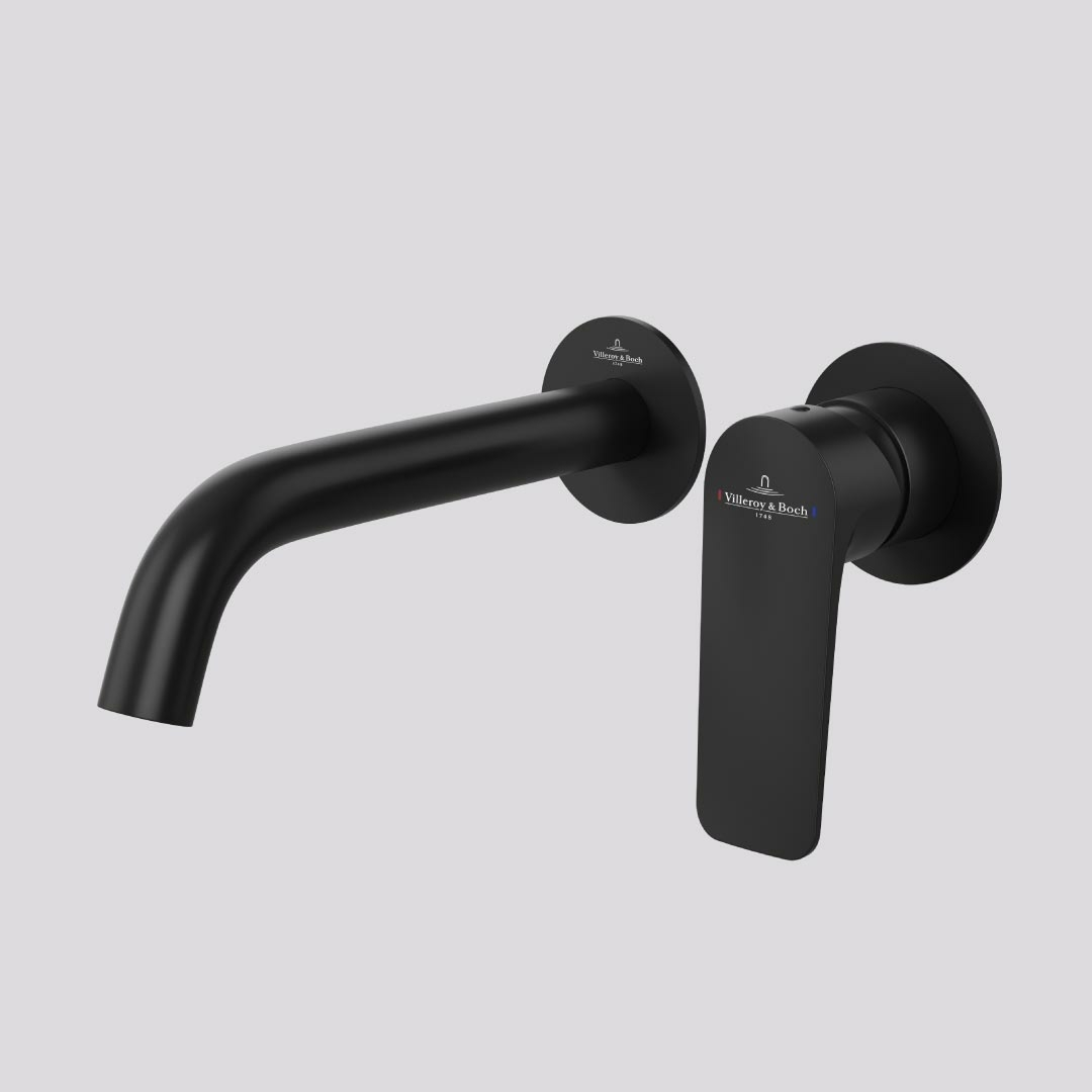 Villeroy & Boch O.Novo Style S Wall Basin Mixer (Trim Kit Only) - LF Matte Black 2994595B