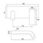 Villeroy & Boch O.Novo Style S Rectangular Wall Mounted Basin Mixer Trim Kit - LF Chrome - 2995061B