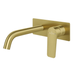 Villeroy & Boch O.Novo Style S Rectangular Wall Mounted Basin Mixer Trim Kit - LF Brushed Gold - 2995085B