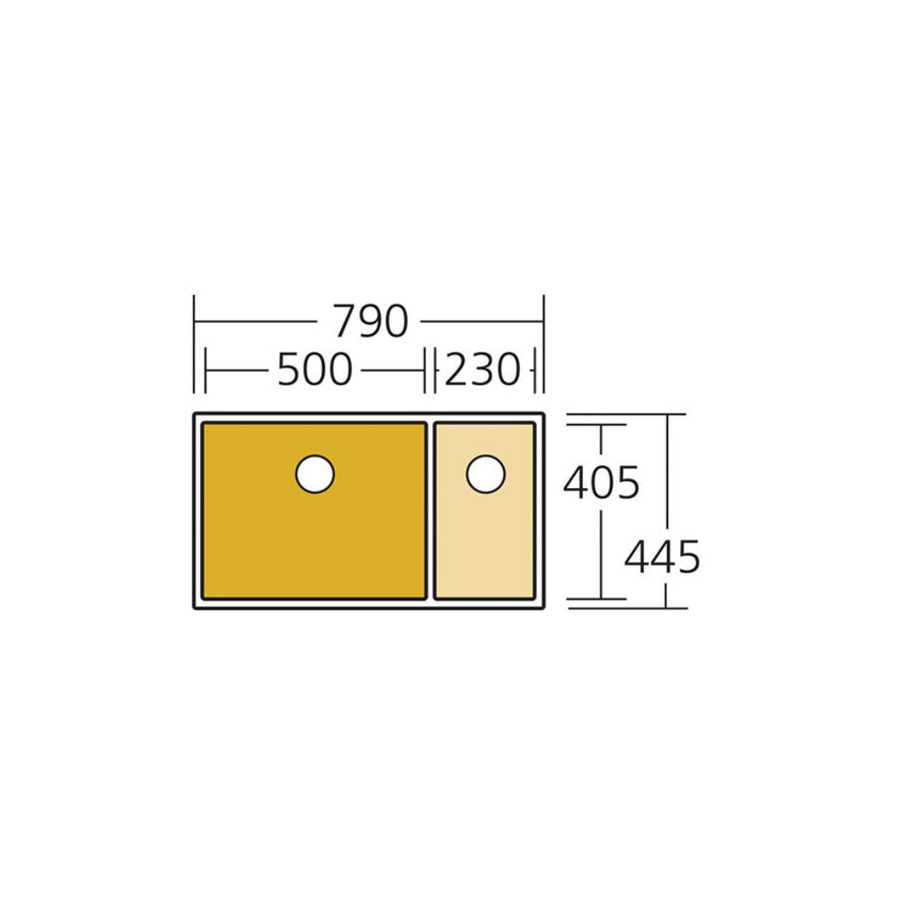 Oliveri Spectra 1 & 1/2 Bowl Sink - Copper - SB35CU